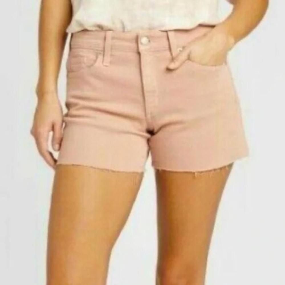 PAIGE Lola High Rise Jean Shorts in Beige Size 24